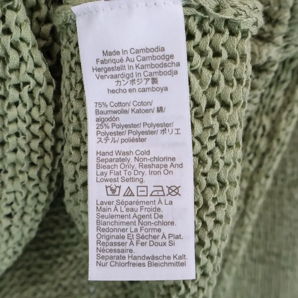 J.Crew Montauk Pullover Sweater Lakeshore Green Size Large NWT